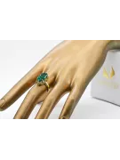 Anneau Bijoux vintage Émeraude Or jaune 14 carats vrc253y